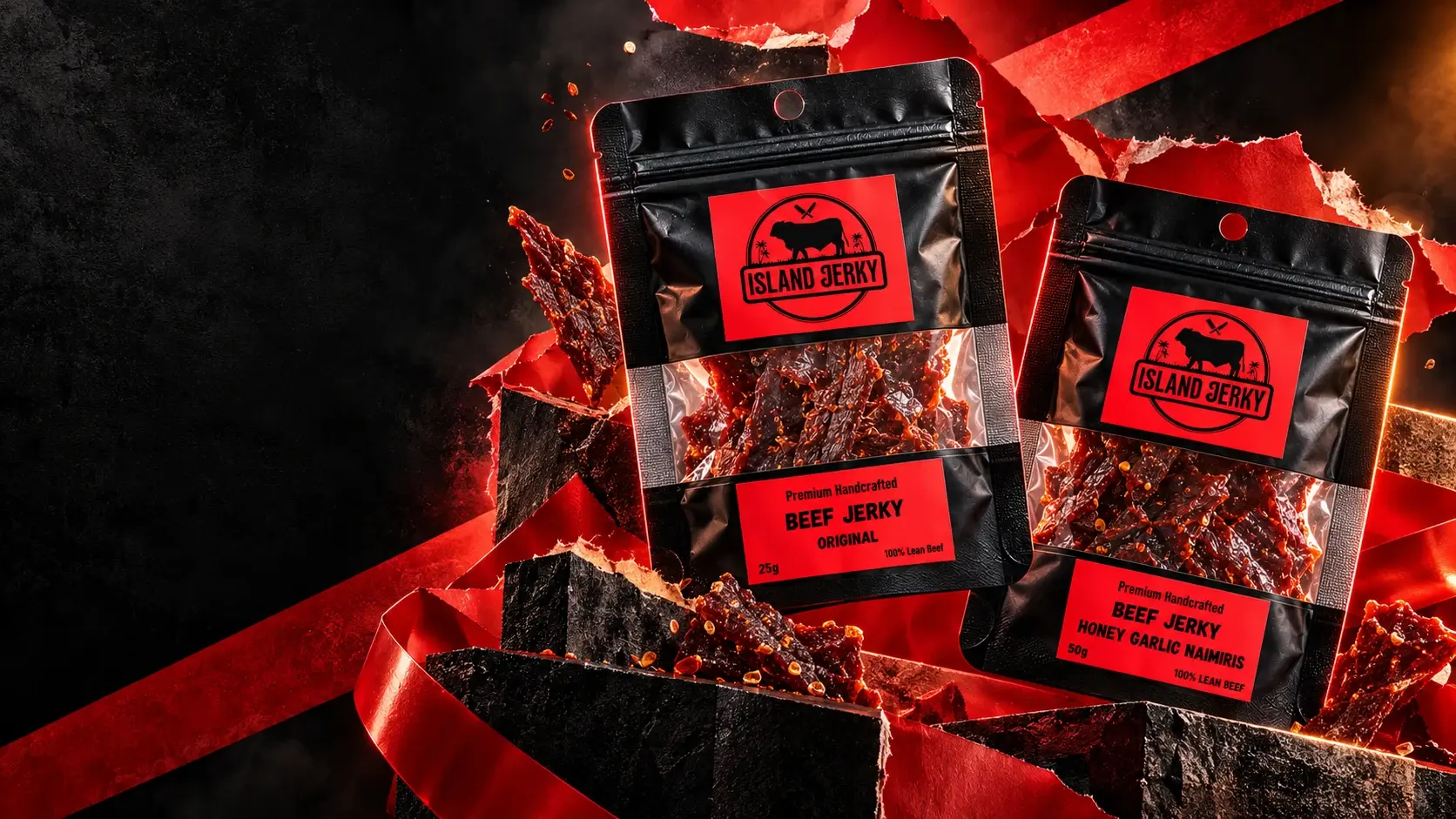 Island Jerky's two flavor pouches